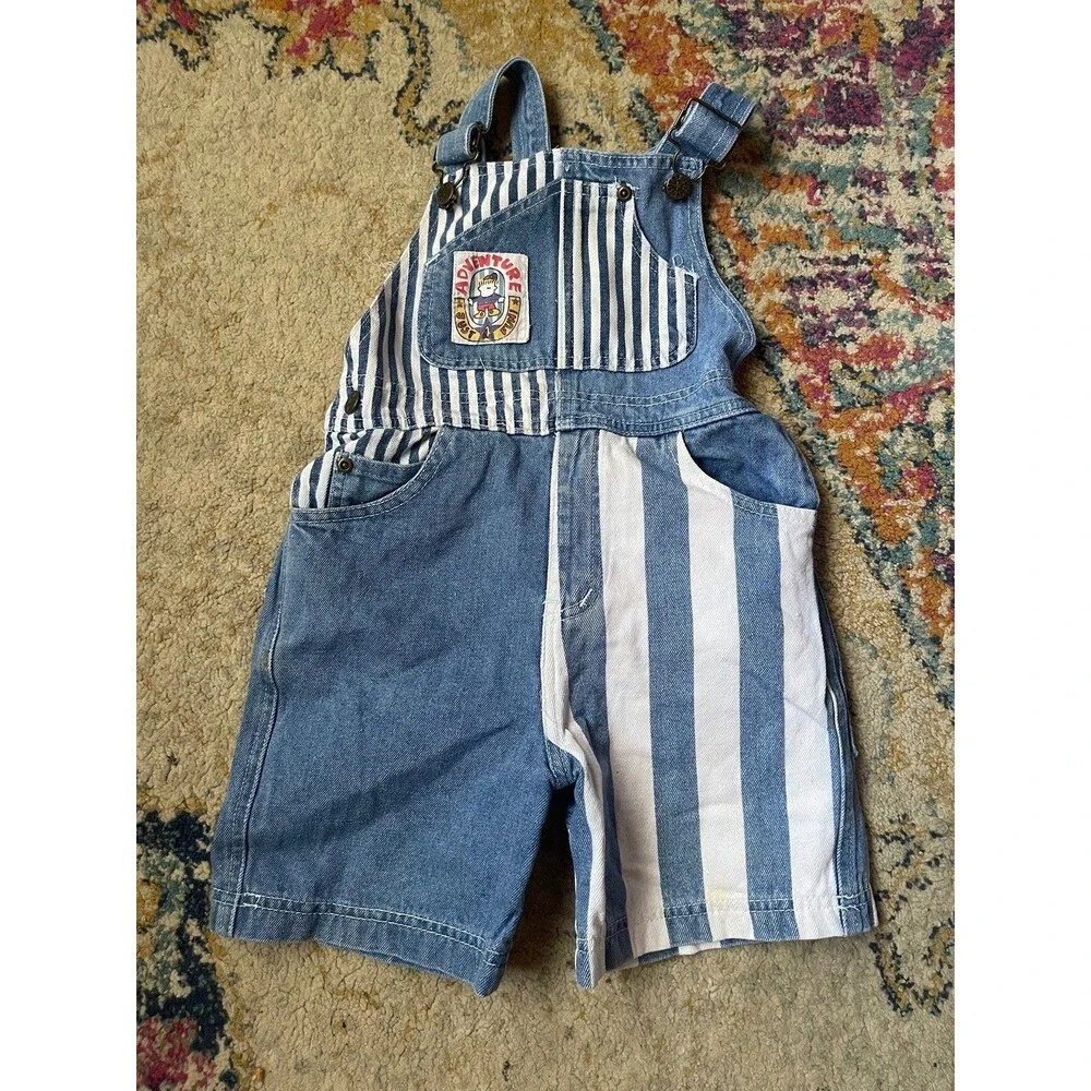 Vintage striped Little Rebels Overalls